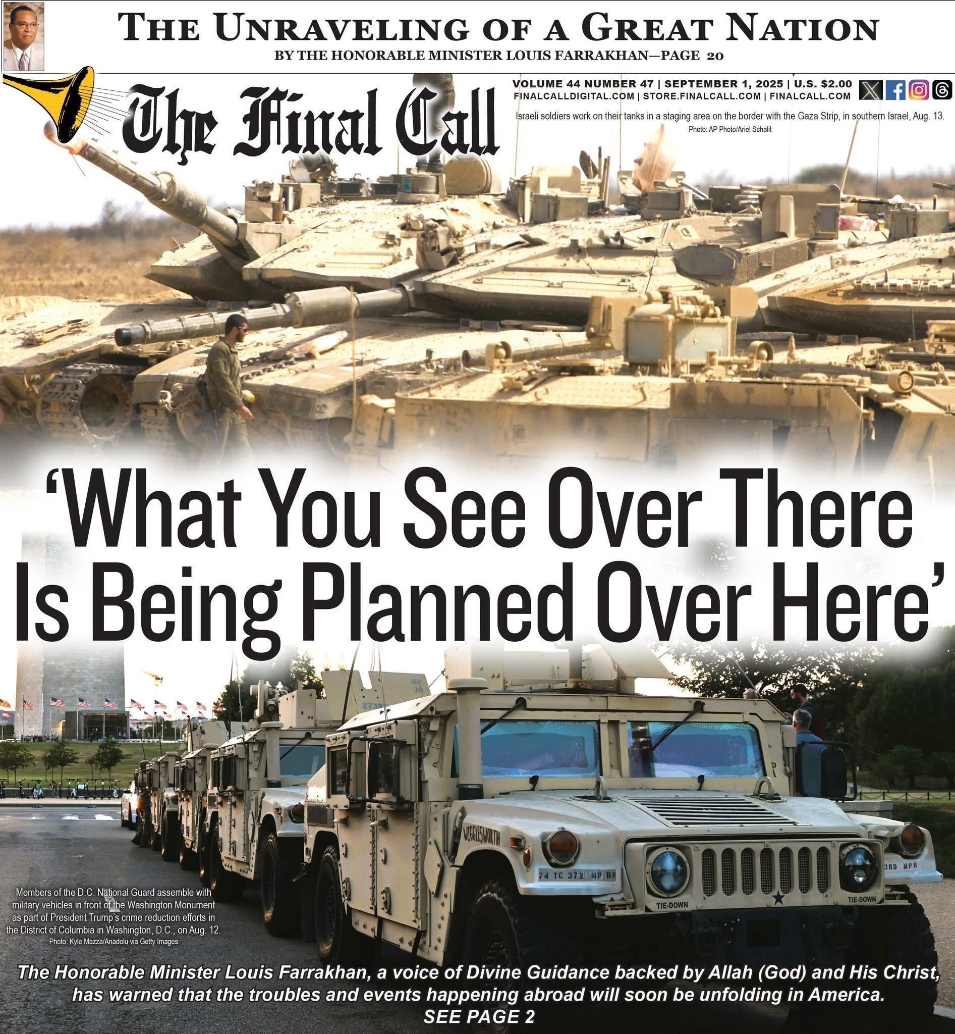 Final Call Newspaper (Latest Issue will be sent out)
